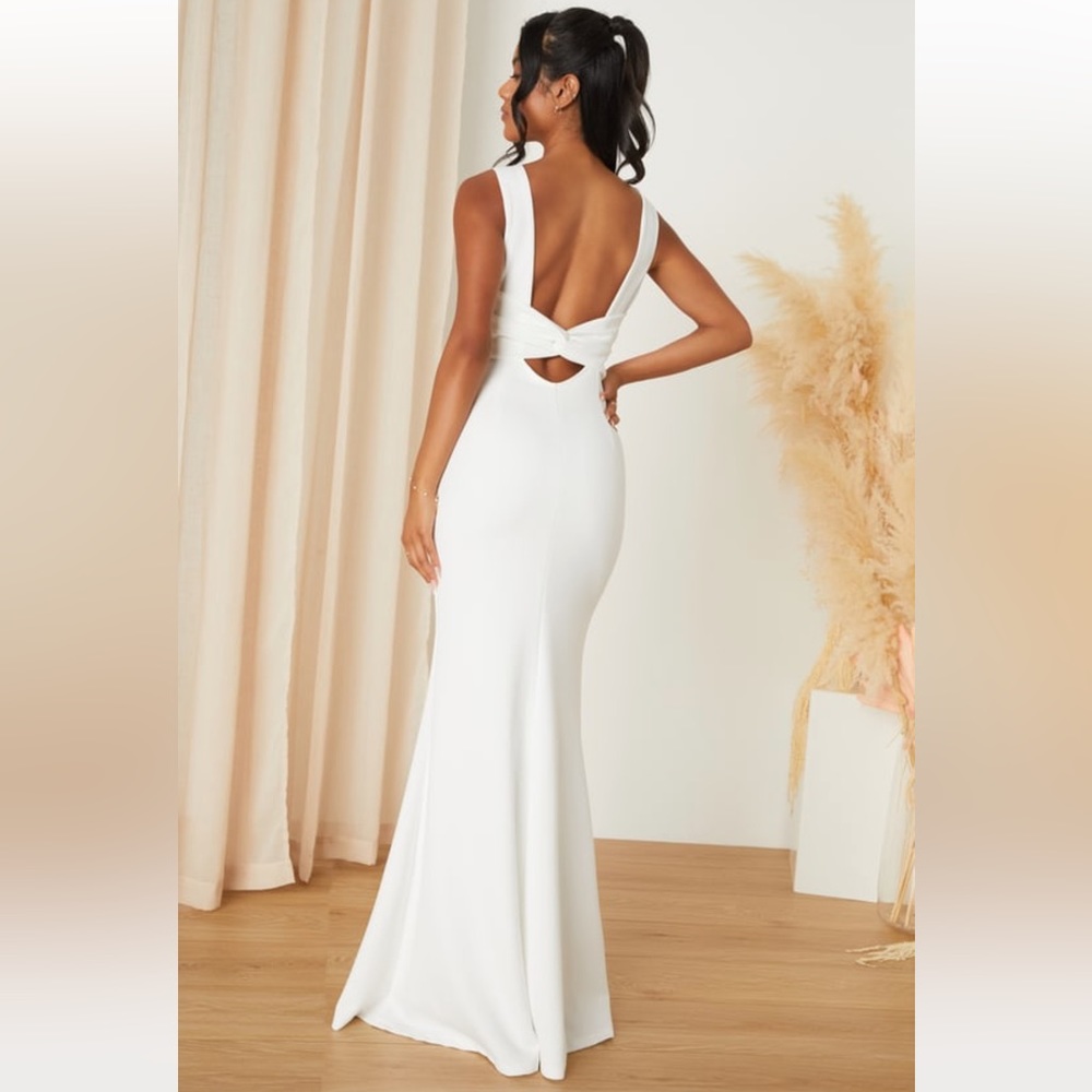 Lulu’s white formal maxi dress